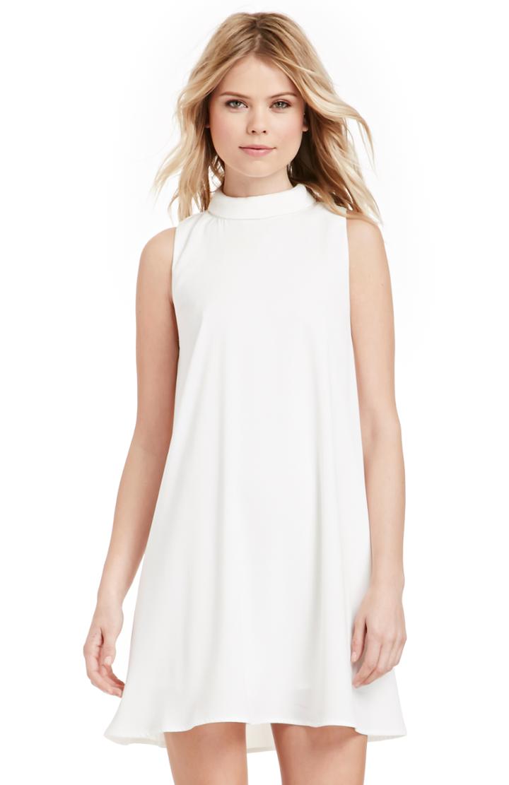 Dailylook J.o.a Collar Shift Dress In Ivory Xs - L At Dailylook
