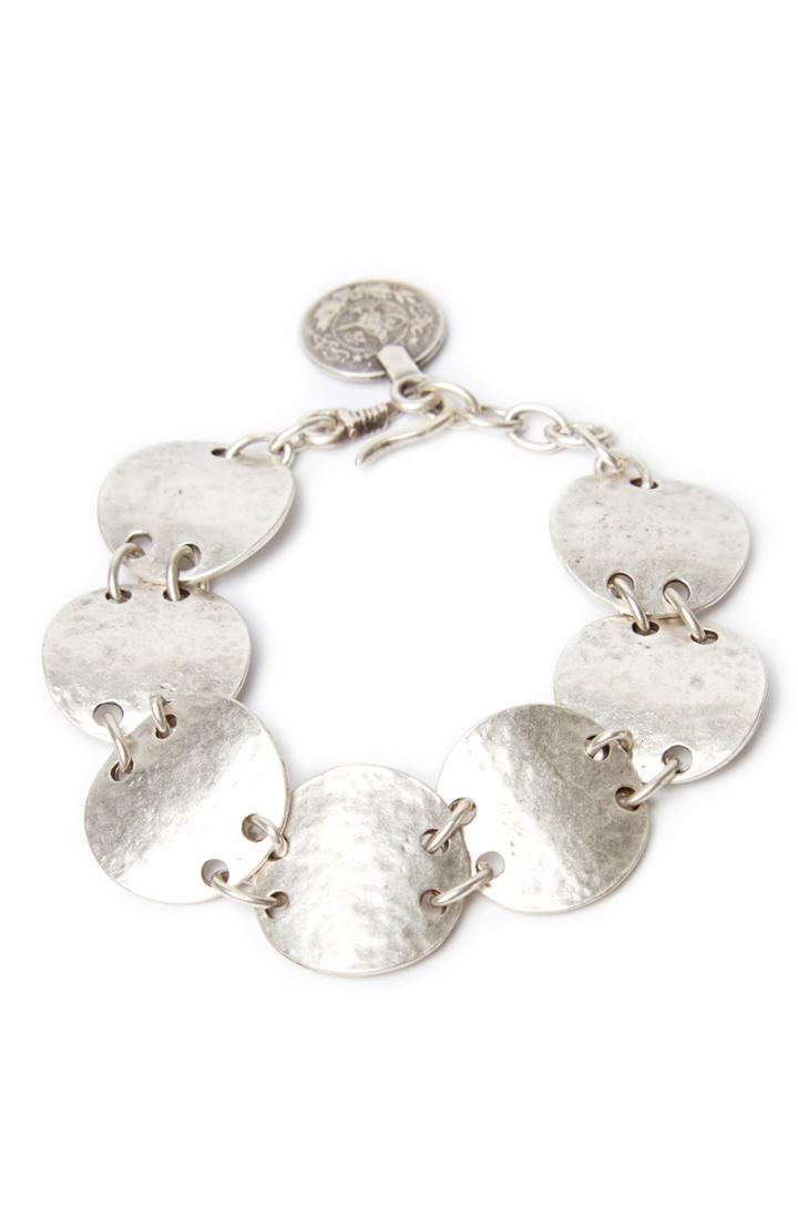 Dailylook Chanour Interlinked Circle Chain Bracelet In Silver At Dailylook