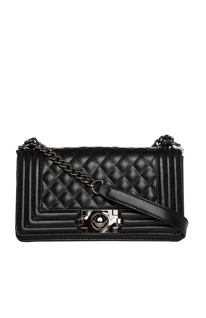 Dailylook Dailylook Quilted Vegan Leather Purse In Black At Dailylook