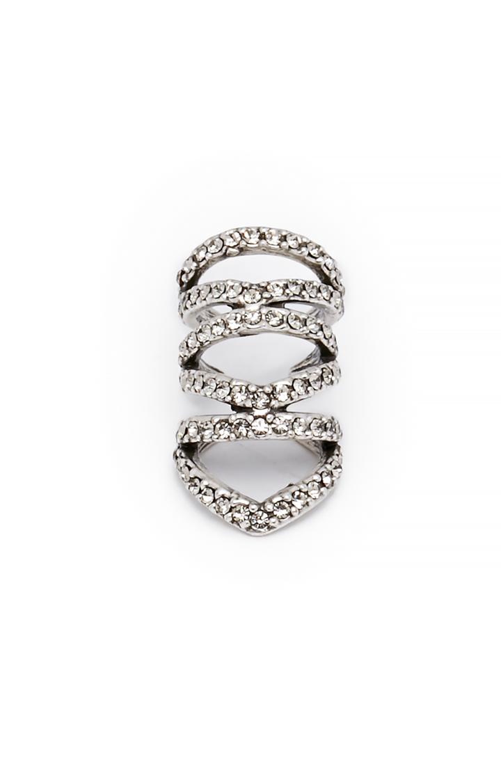 Dailylook House Of Harlow 1960 Equator Ear Cuff In Silver One Size At Dailylook