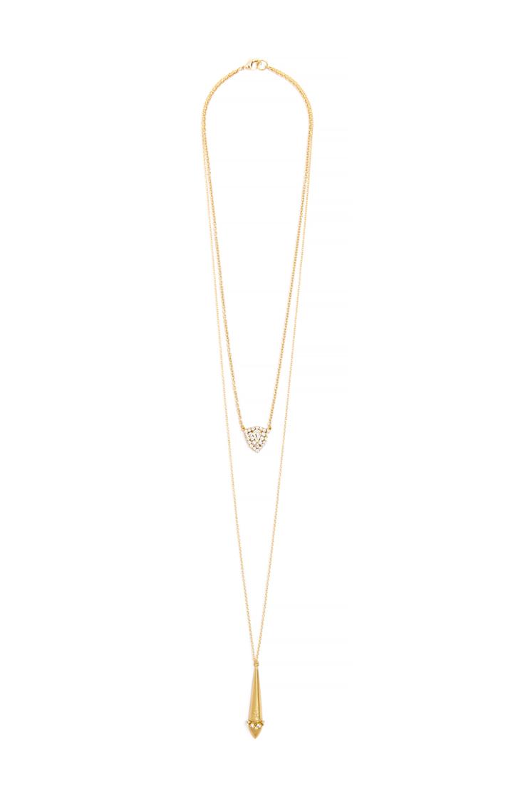 Dailylook Sandy Hyun Crystal Pendant Necklace In Crystal Clear At Dailylook