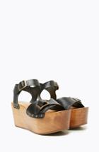Dailylook Kelsi Dagger Brooklyn Wen Ankle Strap Buckle Platforms In Black 6 - 10 At Dailylook