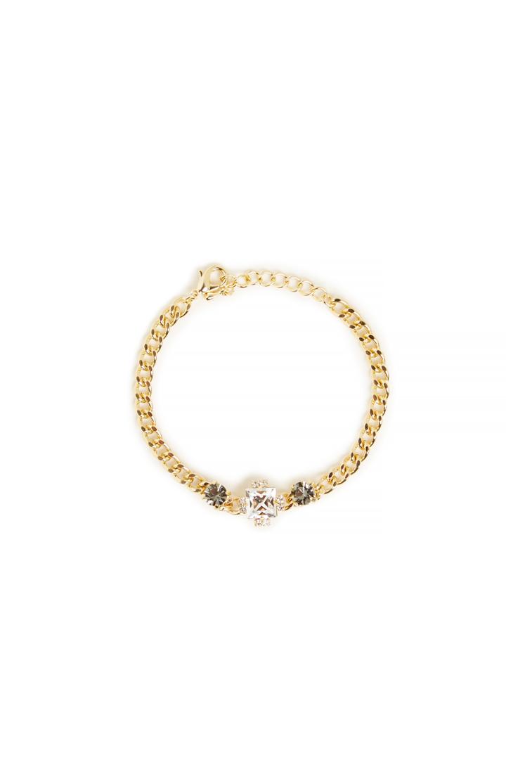 Dailylook J.o.a. Antique Chain Jeweled Bracelet In Gold At Dailylook
