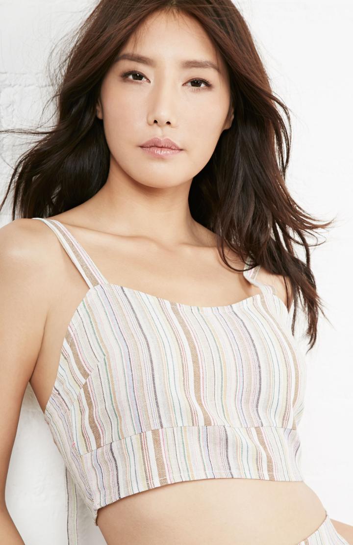Dailylook Glamorous Easter Striped Crop Top In Multi-colored Xs - L At Dailylook