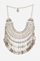 Dailylook Chanour Coin Collar Necklace In Silver At Dailylook