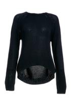 Dailylook The Fifth Label Playhouse High Low Sweater In Navy Xs - Xl At Dailylook
