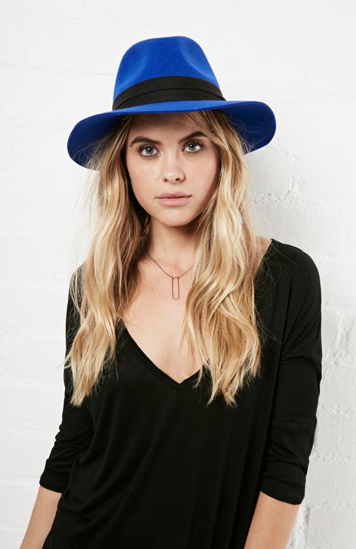 Dailylook Project 6 Nurit Fedora In Colbalt At Dailylook