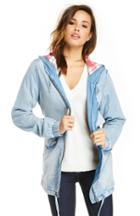 Dailylook Minkpink Hay Seed Anorak Jacket In Blue Xs / S At Dailylook