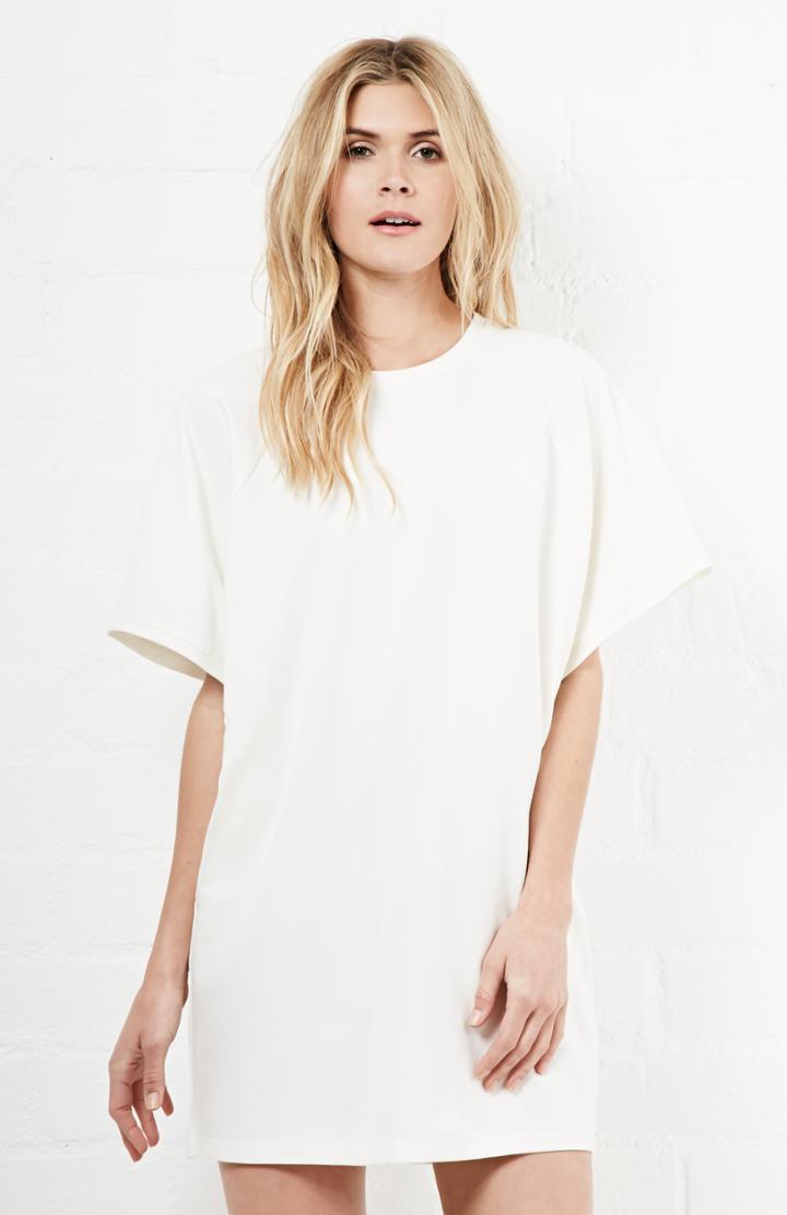 Dailylook Blq Basiq Sweatshirt Dress In Ivory Xs / S - M/l At Dailylook