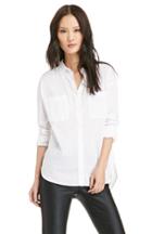 Dailylook Classic Cotton Button Down Shirt In White M - L At Dailylook