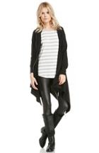 Dailylook Oversized Zippered Knit Cardigan In Black M/l At Dailylook