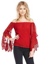 Dailylook Jens Pirate Booty Revolution Crochet Top In Red Xs / S - M/l At Dailylook