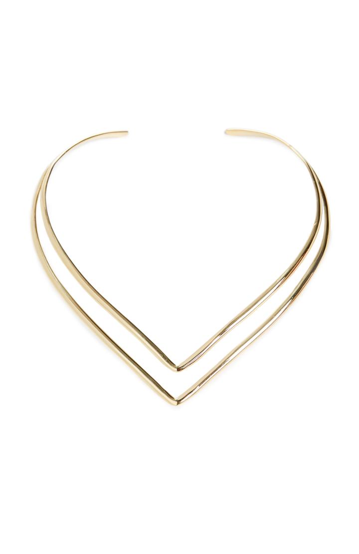 Dailylook Natalie B Aurora V Choker Necklace In Gold At Dailylook