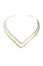 Dailylook Natalie B Aurora V Choker Necklace In Gold At Dailylook