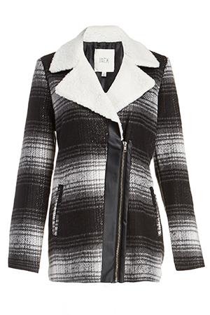 Dailylook Jack By Bb Dakota Aliso Jacket In Black / White Xs - L At Dailylook