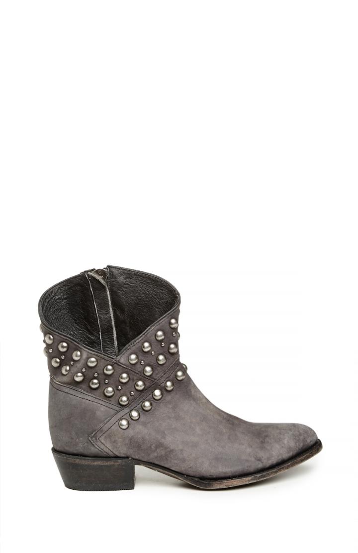 Dailylook Matisse Leather Cowboy Booties In Gray 7 - 10 At Dailylook