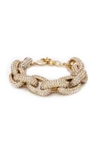 Dailylook Dailylook Sparkling Pave Link Bracelet In Gold At Dailylook