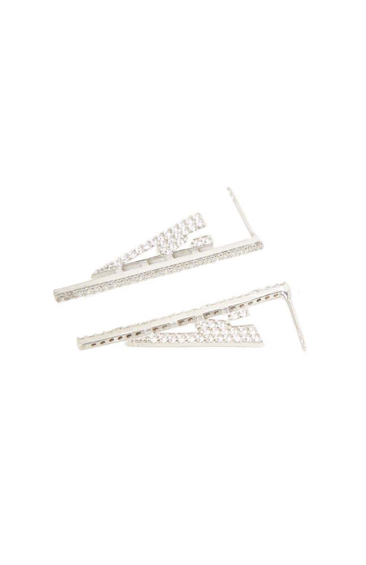 Dailylook Natalie B 14k Sky Scraper Earrings In Silver At Dailylook