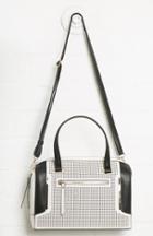 Dailylook Issa Rae Perforated Vegan Leather Satchel In White At Dailylook