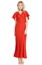 Dailylook Glamorous Cape Maxi Dress In Red Xs - L At Dailylook