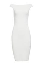 Dailylook Blq Basiq Off The Shoulder Jersey Knit Mini Dress In Ivory M/l At Dailylook