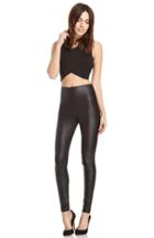 Dailylook Dailylook High Waist Vegan Leather Leggings In Black Xs - L At Dailylook