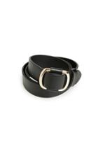 Dailylook Classic Swayze Leather Belt In Black At Dailylook