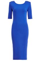 Dailylook Dailylook Powerful Bodycon Midi Dress In Royal Blue Xs - M At Dailylook