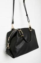 Dailylook Heather Melrose Vegan Leather Large Tote In Black At Dailylook