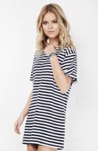 Dailylook Glamorous Striped Shift Dress In Navy  White S At Dailylook