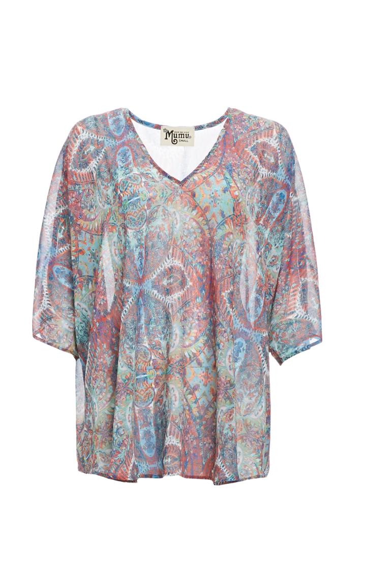 Dailylook Show Me Your Mumu Paisley Shook Tunic In Multi-colored Xs - L At Dailylook