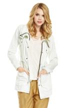 Dailylook Courtshop Bleached Chambray Anorak Jacket In Bleached M At Dailylook