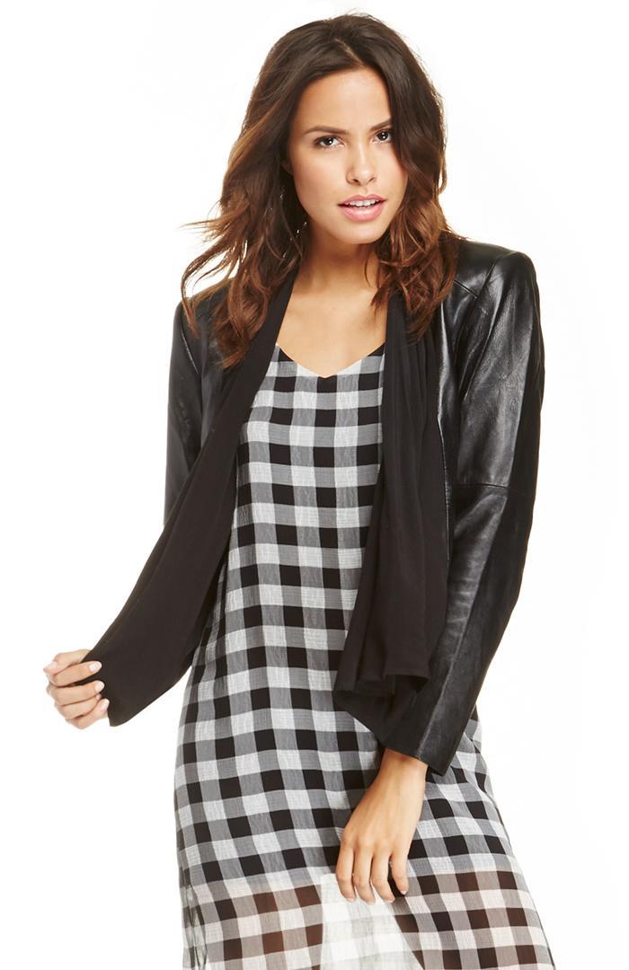 Dailylook Blessed Are The Meek Angel Leather Jacket In Black Xs - L