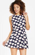 Dailylook Electric Daisy Dress In Navy L At Dailylook