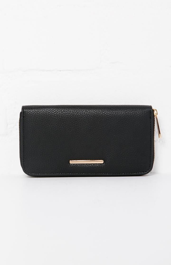 Dailylook Alex Campbell Vegan Leather Wallet In Black At Dailylook