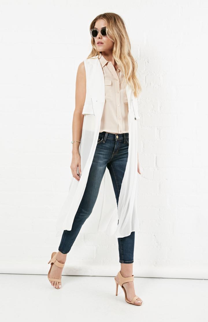 Dailylook Line Dot Isabel Jacket In Ivory Xs - S At Dailylook
