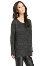 Dailylook Gyllenhaal Ribbed Pullover Sweater In Charcoal L/xl At Dailylook