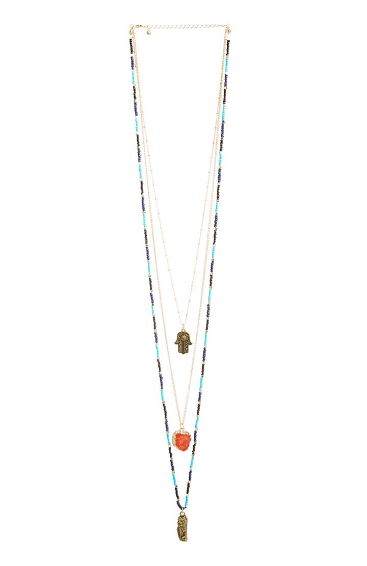 Dailylook Dailylook Tristan Evil Eye Necklace In Multi-colored At Dailylook