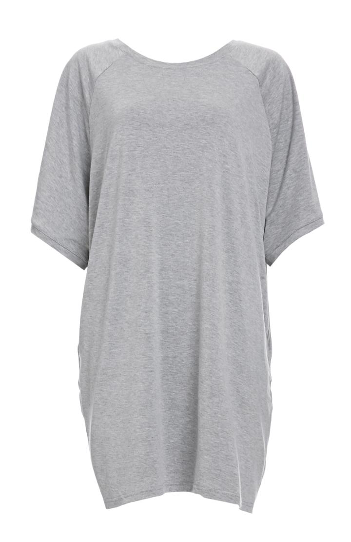 Dailylook Blq Basiq Tee Dress In Light Grey Xs / S - M/l At Dailylook