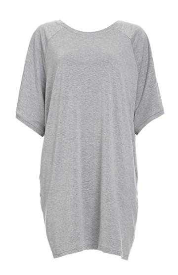Dailylook Blq Basiq Tee Dress In Light Grey Xs / S - M/l At Dailylook