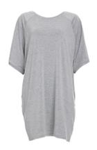 Dailylook Blq Basiq Tee Dress In Light Grey Xs / S - M/l At Dailylook