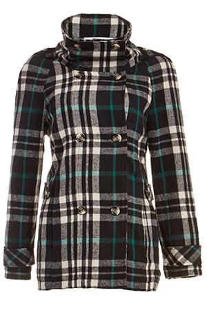 Dailylook Lovers + Friends Without You Plaid Coat In Black Xs - M At Dailylook