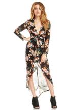 Dailylook West  Main Montana Floral Dress In Black Xs - M At Dailylook