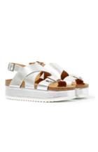 Dailylook Yerse Platform Sandals In Silver 6 - 8.5 At Dailylook
