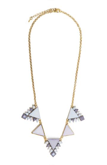 Dailylook Dailylook Triangle Of Love Necklace In Blue At Dailylook