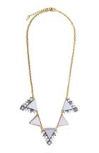 Dailylook Dailylook Triangle Of Love Necklace In Blue At Dailylook