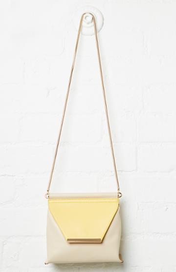 Dailylook Jordan Anthony Vegan Leather Metal Trim Shoulder Bag In Yellow At Dailylook