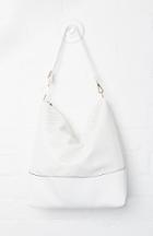 Dailylook Brandon Flowers Vegan Leather Slouchy Tote In White At Dailylook