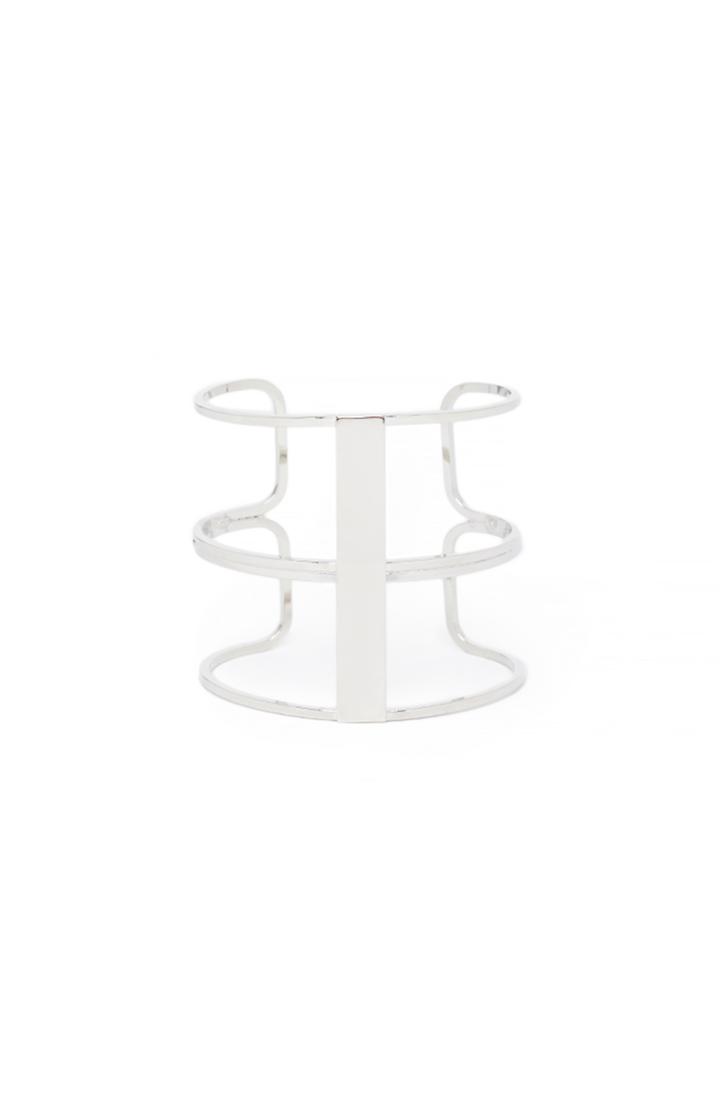 Dailylook A.v Max Three Tier Cuff In Silver At Dailylook