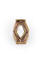 Dailylook Natalie B Jasmine Saddle Ring In Pearl At Dailylook
